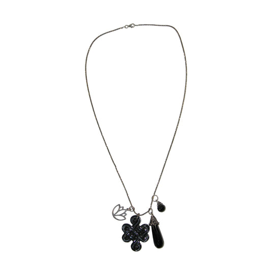 18156 Black Onyx Sterling Silver Necklace