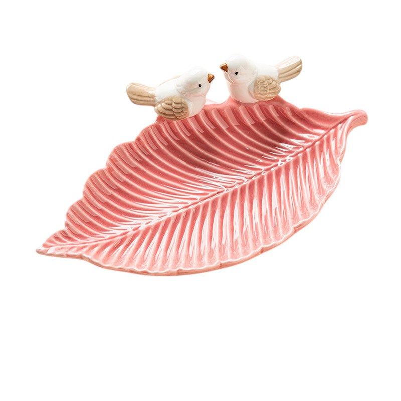 Two Birds with Leaf Trinket Jewelry Dish GF4428