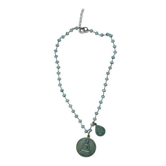 Buddha Pearl Sterling Silver Necklace