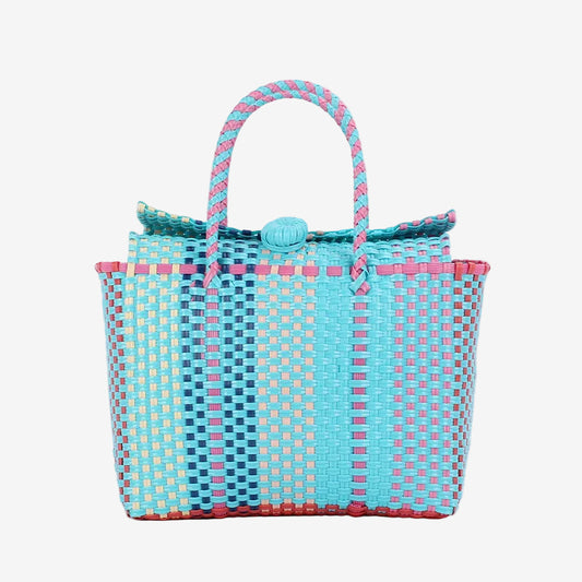 Woven Beach Bag Shades of Summer Tote Handbag GF4412