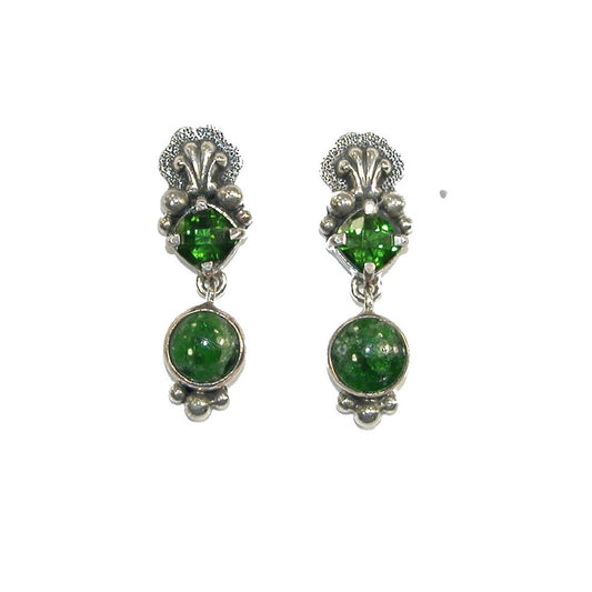 18882 Chrome Diopside Sterling Silver Earrings