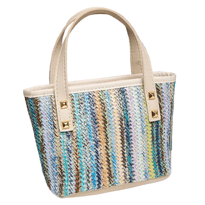 Woven Blue Purse Handbag GF4418