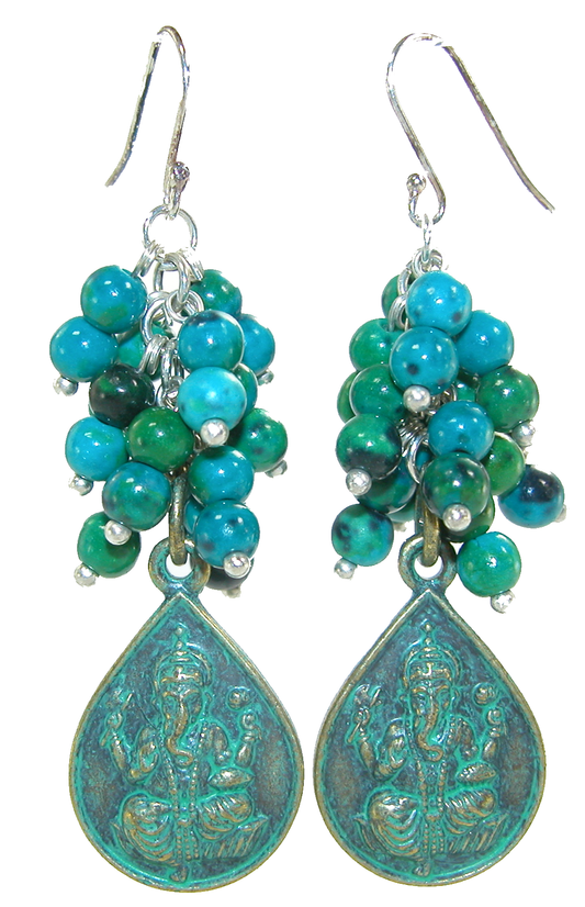 Turquoise Ohm Dangle Sterling Silver Earring