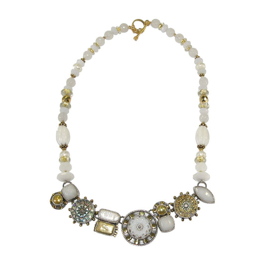 Freshwater Pearl Beaded Sterling Silver Necklace
