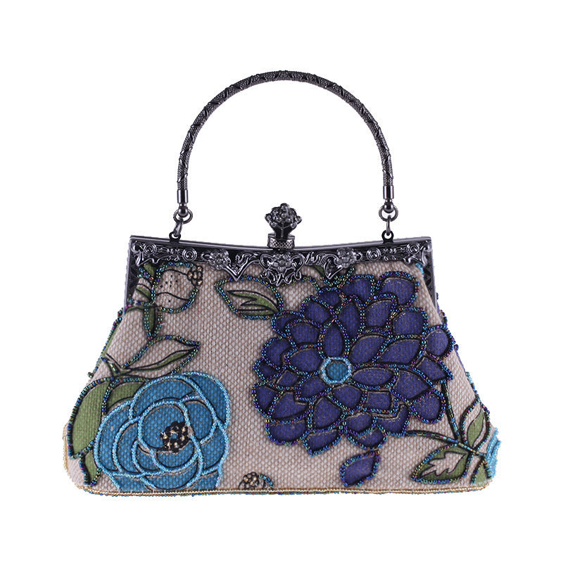 Beaded Floral Clutch Purse GF4998