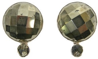 19887 Chalcopyrite Slade with Pyrite Sterling Silver