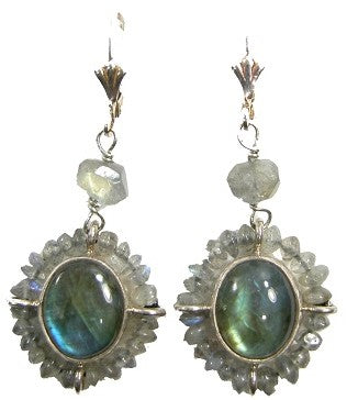 Labradorite Dangle Sterling Silver Earring