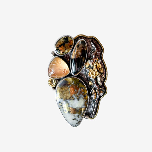 20023 Apache Gold Antique Menuki Pin / Pendant