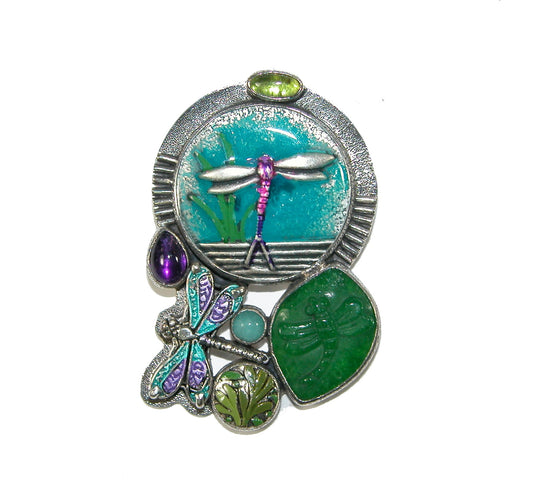 Dragonfly Sterling Silver Pin and Pendant
