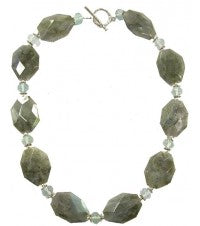Labradorite Blue Quartz Necklace