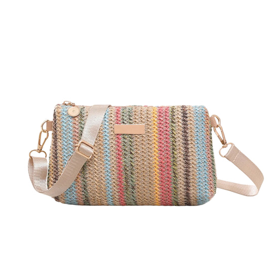 Woven Make Up Bag Clutch Striped GF5002