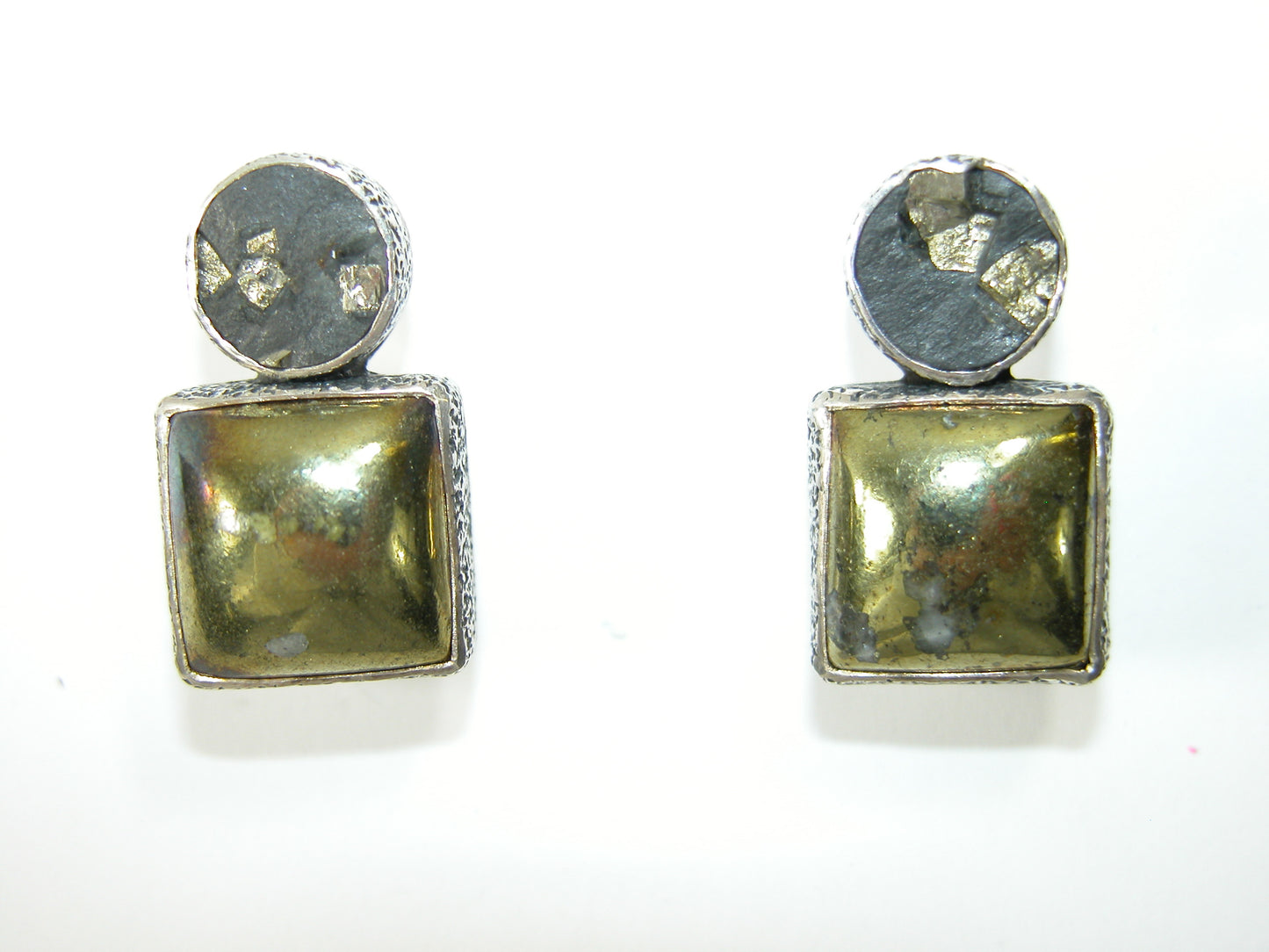 Chalco Pyrite Slade Pyrite Sterling Silver Earring