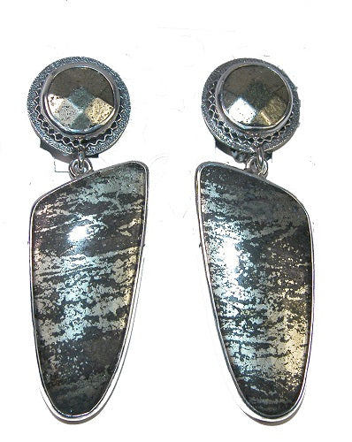 Chalcopyrite Sterling Silver Earring