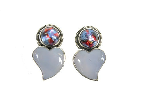 20978 Chalcedony Vintage Glass Sterling Silver