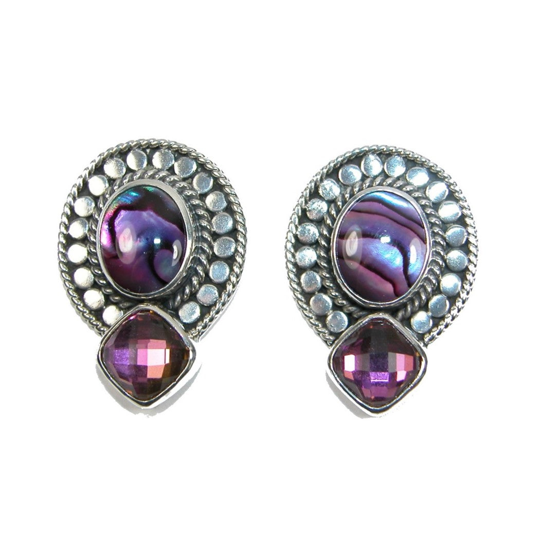 Purple Faceted Sterling Silver Earrings – Amy Kahn Russell Online