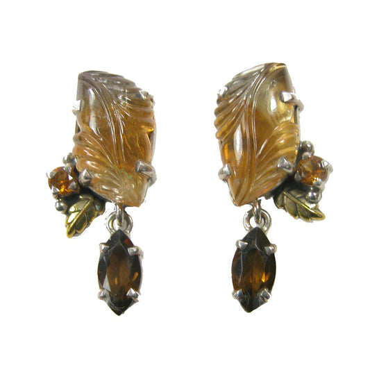 Citrine Whiskey Quartz Sterling Silver Earrings