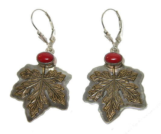 Leaf Coral Sterling Silver Earring