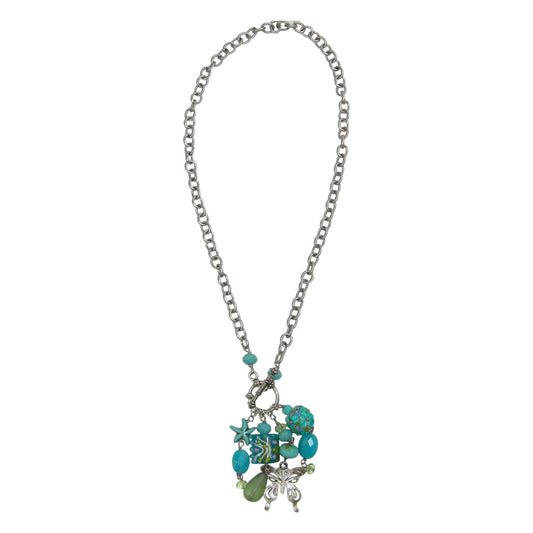 Turquoise Butterfly Sterling Silver Necklace