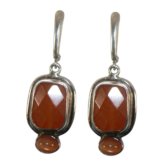 27009L Carnelian Sterling Silver Earrings