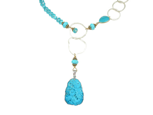 2770T Turquoise Sterling Silver Necklace