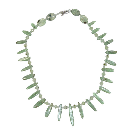 Prehnite Sterling Silver Necklace