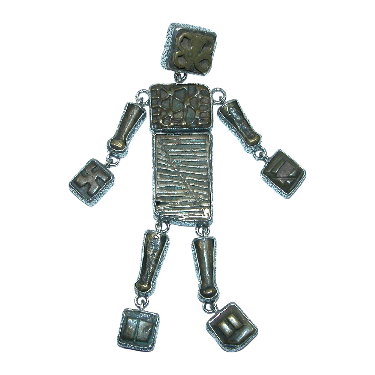 29615 Antique Man Sterling Silver Man Pendant