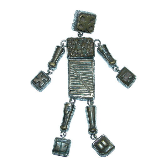 29615 Antique Man Sterling Silver Man Pendant