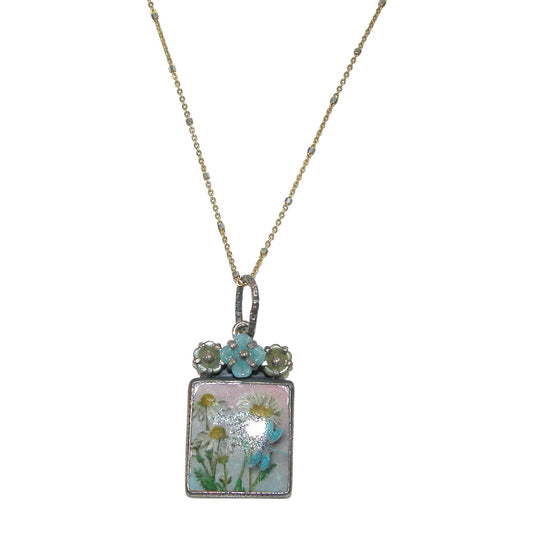 29961 Hand Made Tile Sterling Silver Necklace