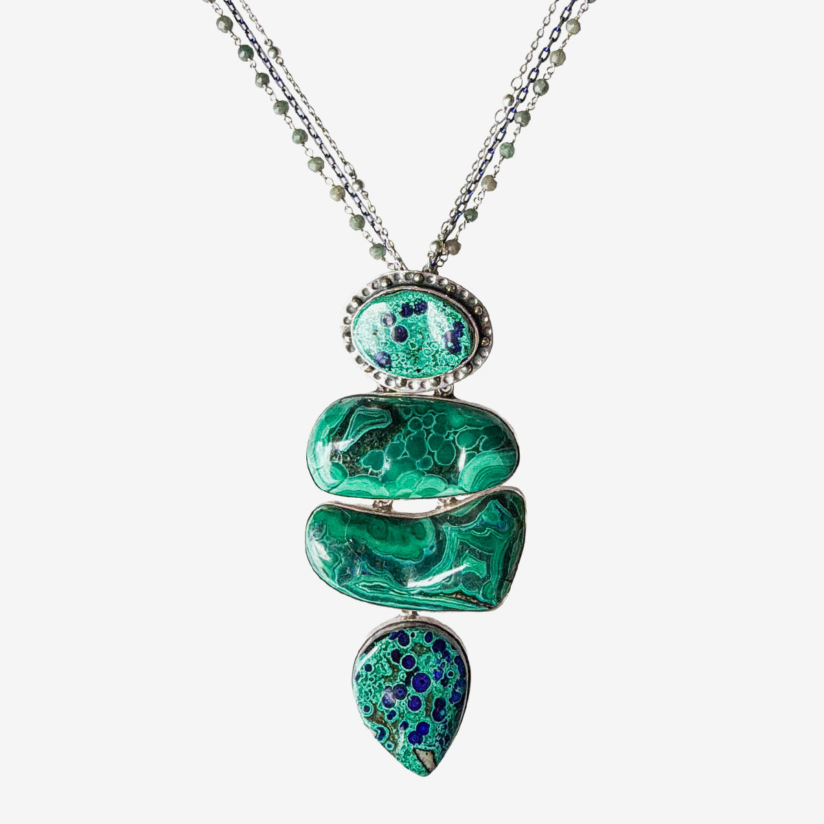 3005 Malachite, Malachite Azurite Necklace