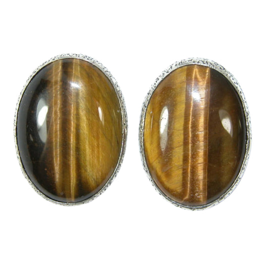 30500 Tiger's Eye Sterling Silver Earrings