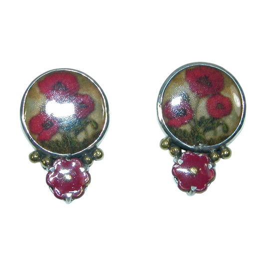 30591A Floral Sterling Silver Earrings