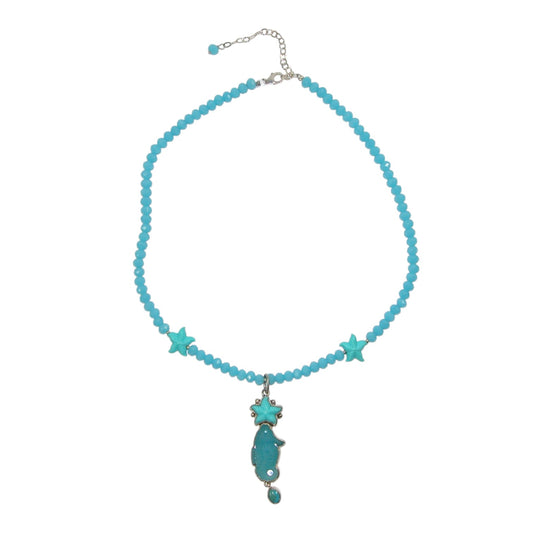 30781 Carved Seahorse Sterling Silver Necklace