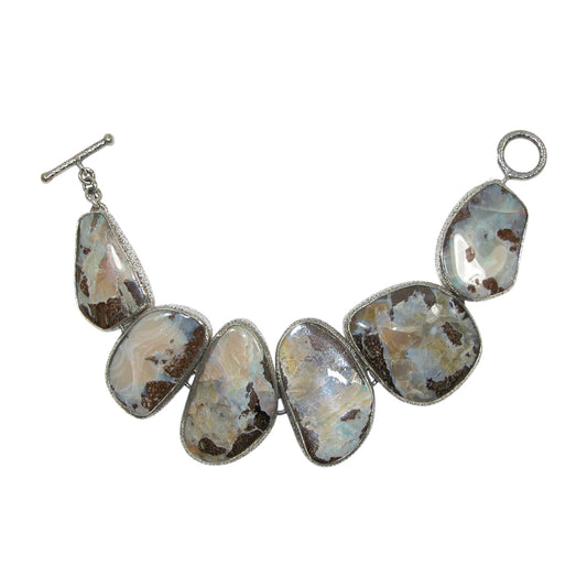 Boulder Opal Sterling Silver Bracelet