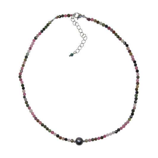 N5467 Pearl Sterling Silver Beaded Necklace