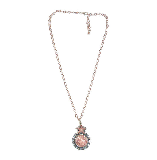 31464 Hand Enameling Starfish Coin Necklace
