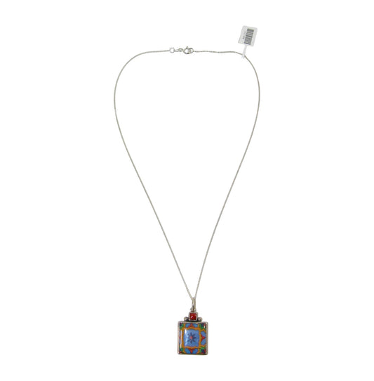 31716B Hand Made Tile Sterling Silver Necklace