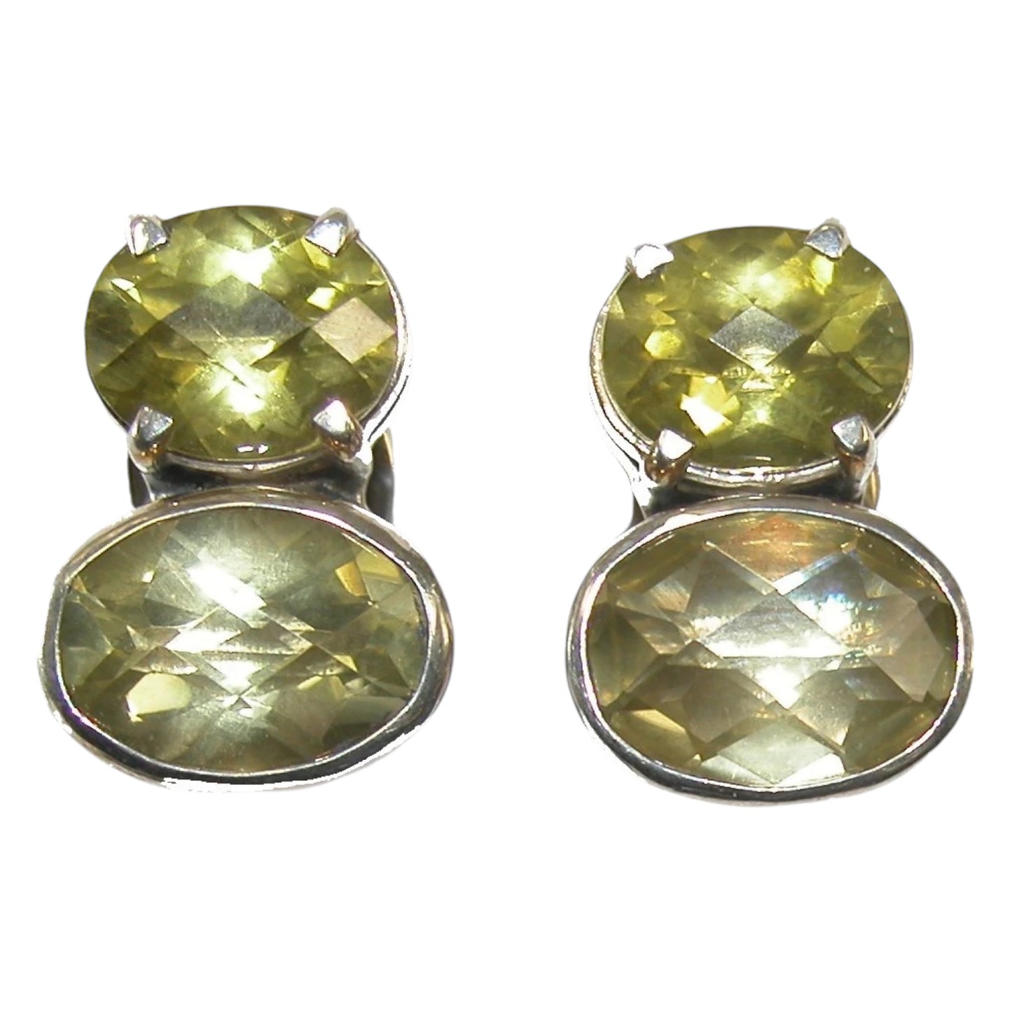 Lemon Citrine on Sterling Silver Earrings