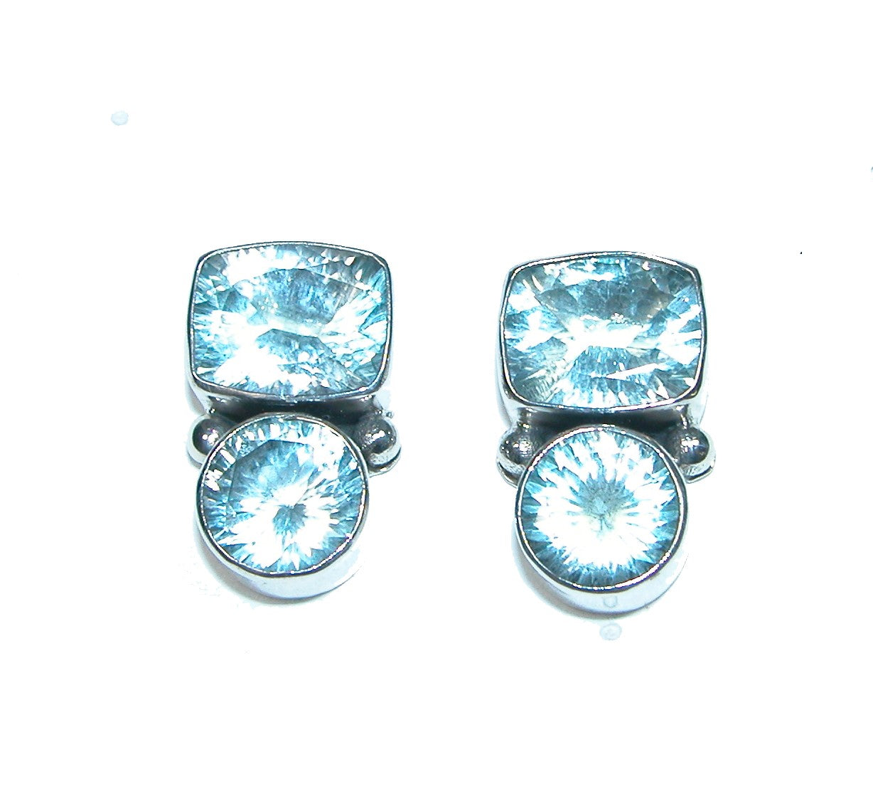 Aquamarine Sterling Silver Earrings