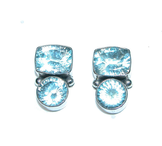 Aquamarine Sterling Silver Earrings
