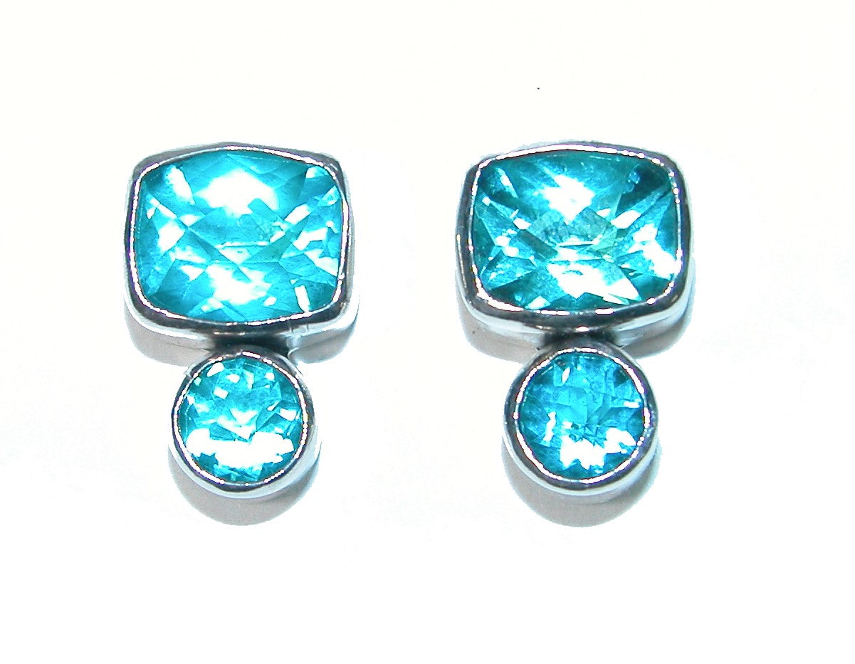 32381 Blue Quartz Sterling Silver Earrings