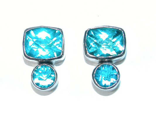 32381 Blue Quartz Sterling Silver Earrings