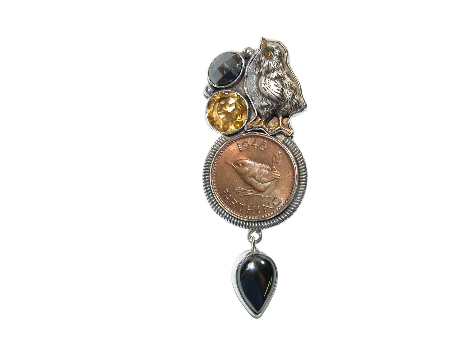 Bird Collectable Coin Pin Pendant – Amy Kahn Russell Online