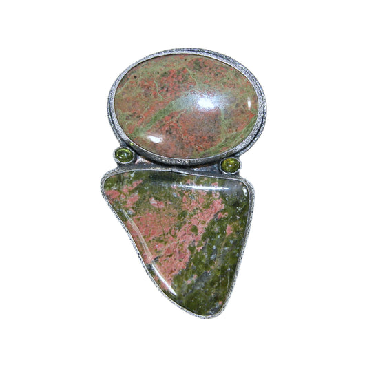 32781A Jasper Sterling Silver Pin and Pendant