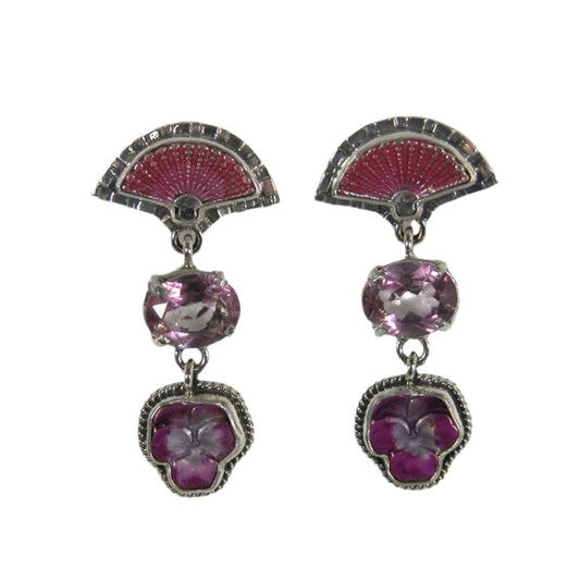 32884 Marquise Topaz Sterling Silver Dangle Earrings