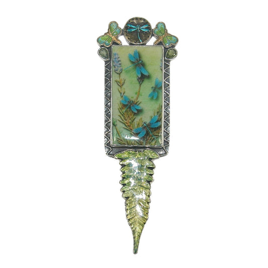 Hand Made Tile, Dragonfly Sterling Silver Pin Pendant
