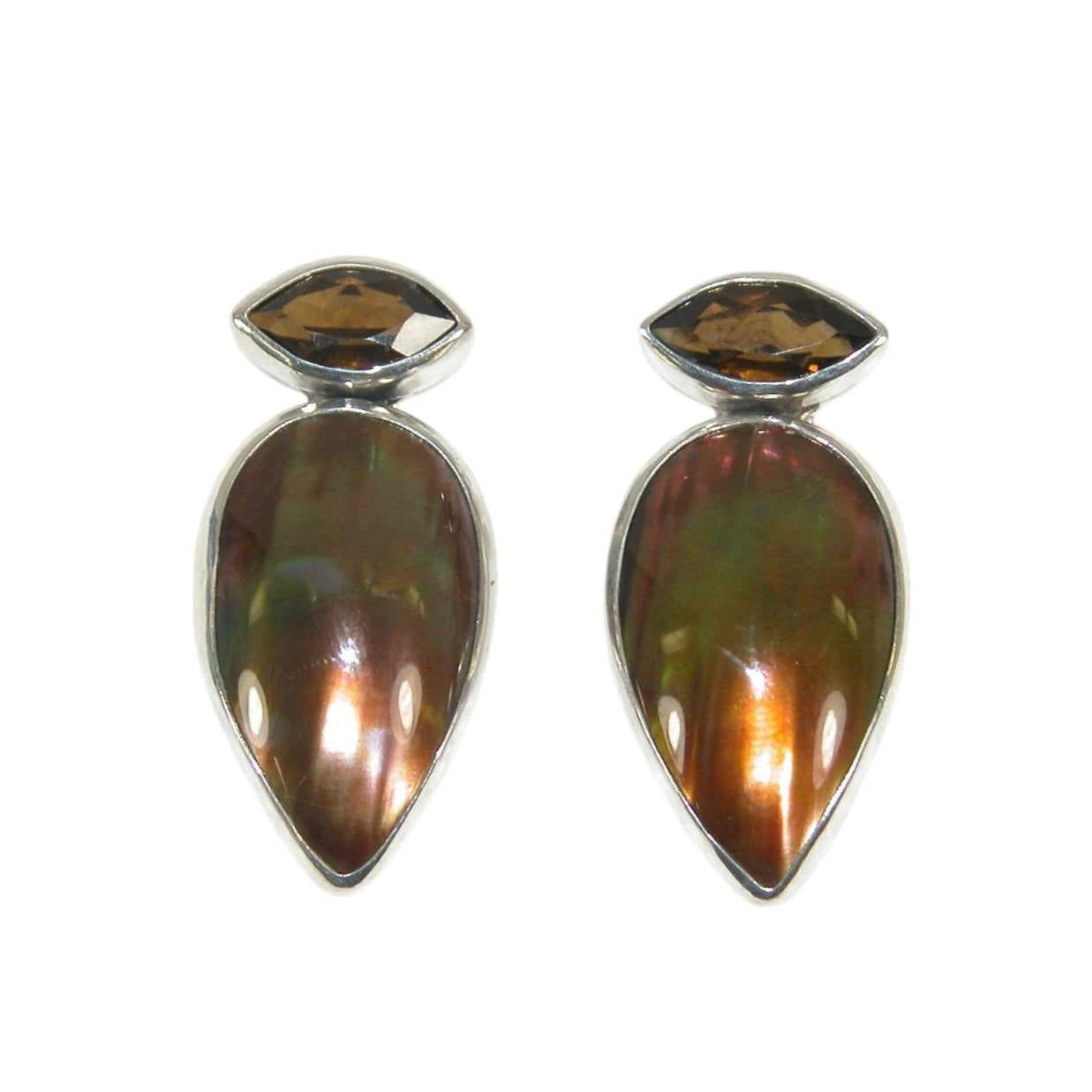 33024 Freshwater Pearl Topaz Sterling Silver Earrings