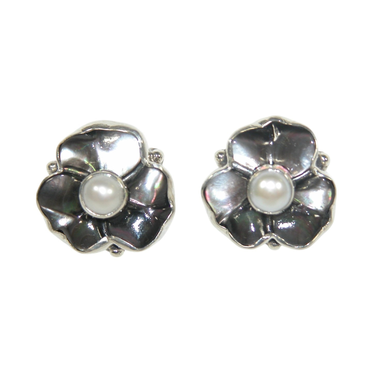 33036 Mother of  Pearl Sterling Silver Earrings