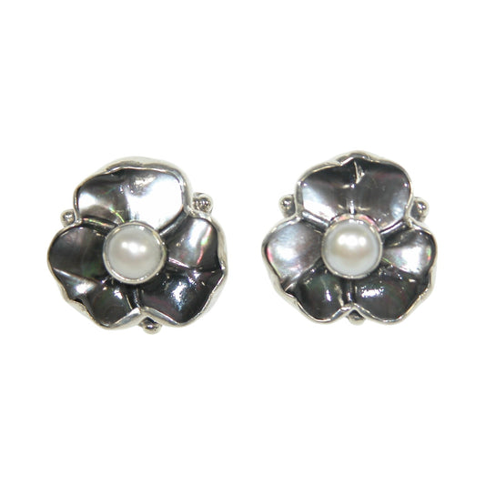 33036 Mother of  Pearl Sterling Silver Earrings