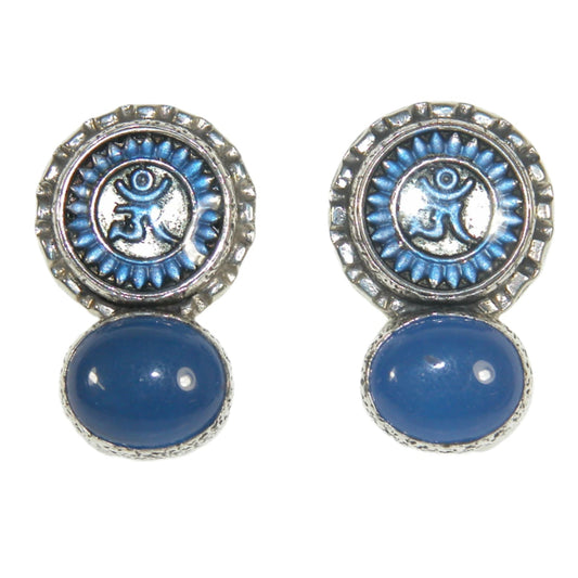 33040 Blue Lapis Zen Sterling Silver Earrings