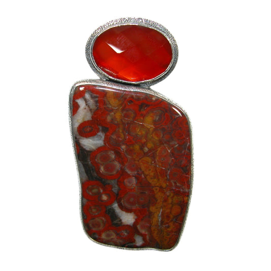 33045 Carnelian Sterling Silver Pin and Pendant